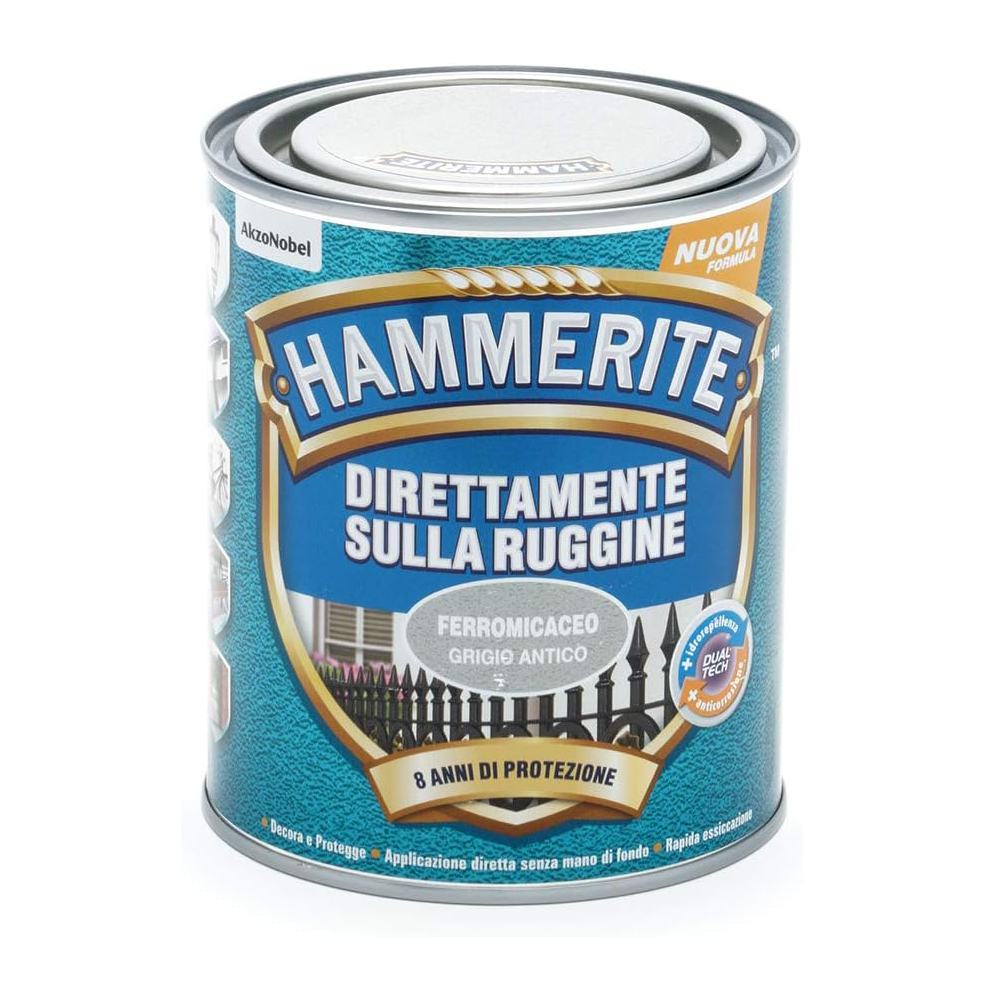 hammerite ferromicaceo grigio antico Hammerite Ferromicaceo Grigio Antico ML 750 Smalto Antiruggine Hammerite Ferromicaceo Grigio Antico ML 750 Smalto Antiruggine