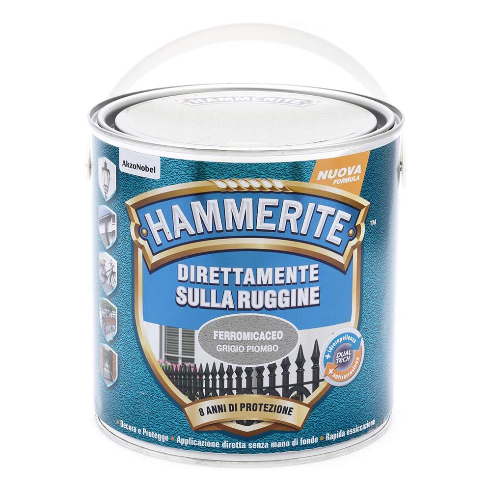 hammerite ferromicaceo grigio piombo 4 Hammerite Ferromicaceo Grigio Piombo LT 2.5 Smalto Antiruggine Hammerite Ferromicaceo Grigio Piombo LT 2.5 Smalto Antiruggine