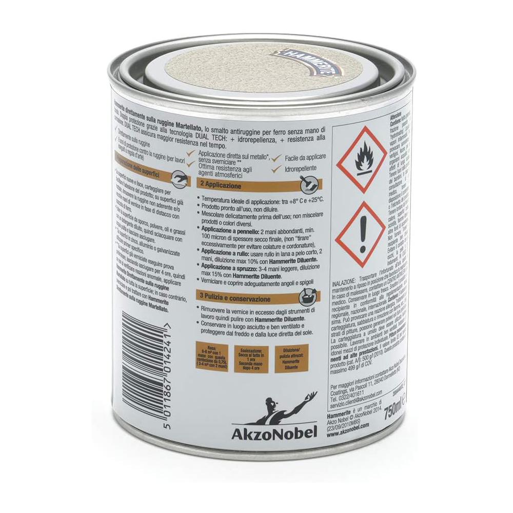 hammerite martellato oro new 1 Hammerite Martellato Oro ML 750 Smalto Antiruggine Hammerite Martellato Oro ML 750 Smalto Antiruggine - immagine 2
