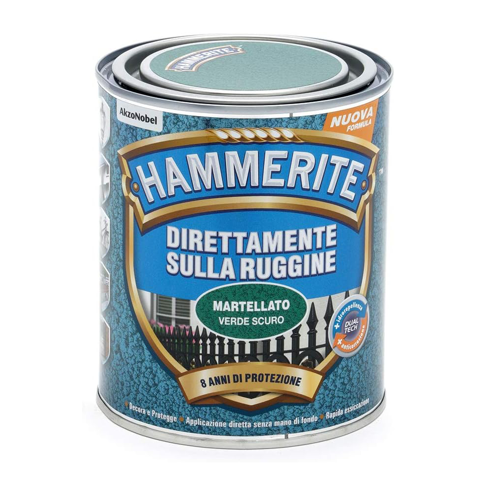 hammerite martellato verde scuro Hammerite Martellato Verde Scuro ML 750 Smalto Antiruggine Hammerite Martellato Verde Scuro ML 750 Smalto Antiruggine