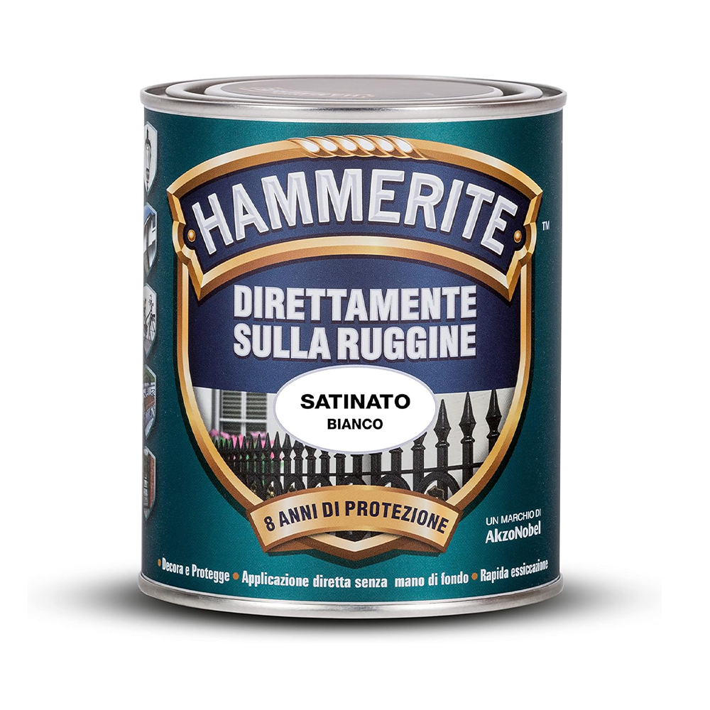hammerite satinato bianco Hammerite Satinato Bianco ML 750 Smalto Antiruggine Hammerite Satinato Bianco ML 750 Smalto Antiruggine