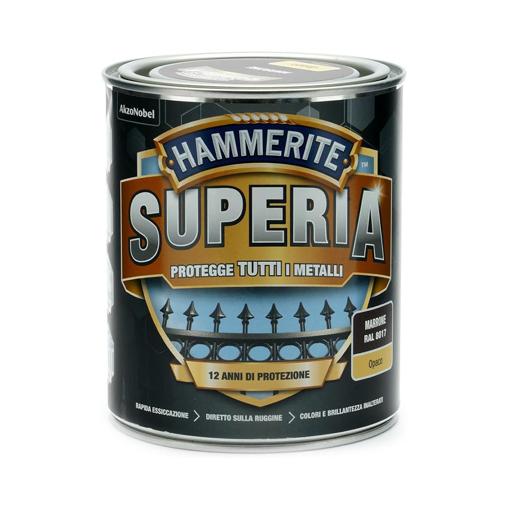 hammerite superia opaco marrone Hammerite Superia Opaco Marrone RAL 8017 ML 750 Smalto Antiruggine Hammerite Superia Opaco Marrone RAL 8017 ML 750 Smalto Antiruggine
