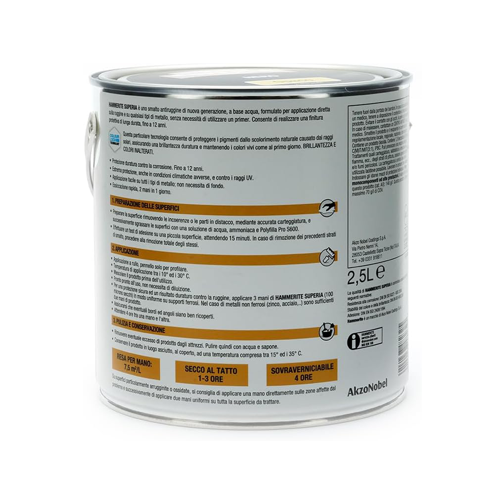 hammerite superia opaco verde lt 2.5 1 Hammerite Superia Opaco Verde RAL 6005 LT 2.5 Smalto Antiruggine Hammerite Superia Opaco Verde RAL 6005 LT 2.5 Smalto Antiruggine - immagine 2