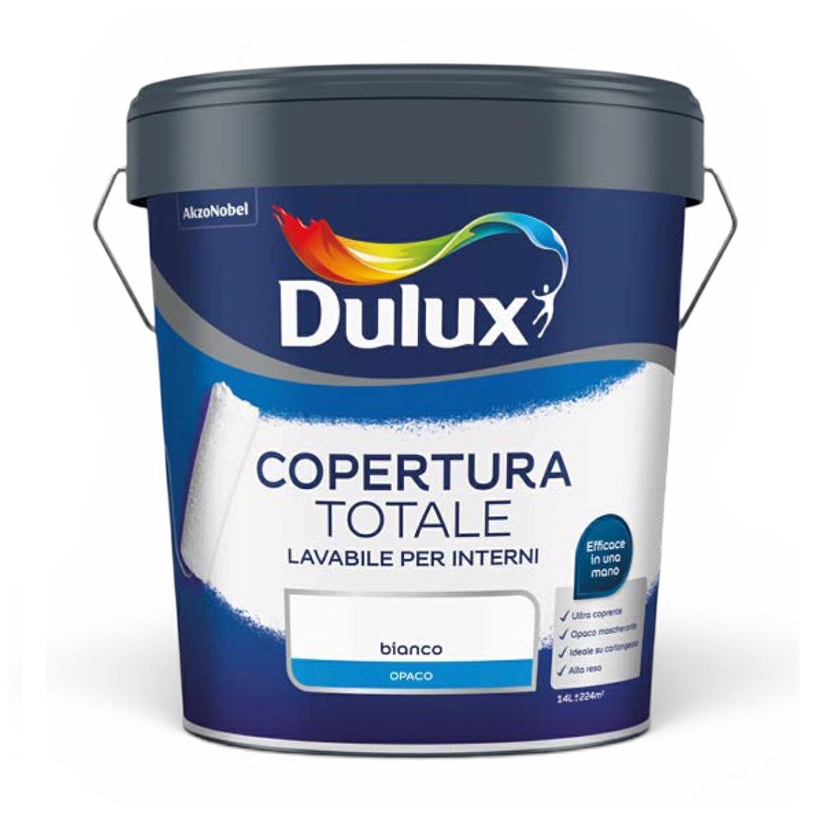 dulux copertura totale lavabile Dulux Copertura Totale Lavabile per Cartongesso 14 Litri Dulux Copertura Totale Lavabile per Cartongesso 14 Litri
